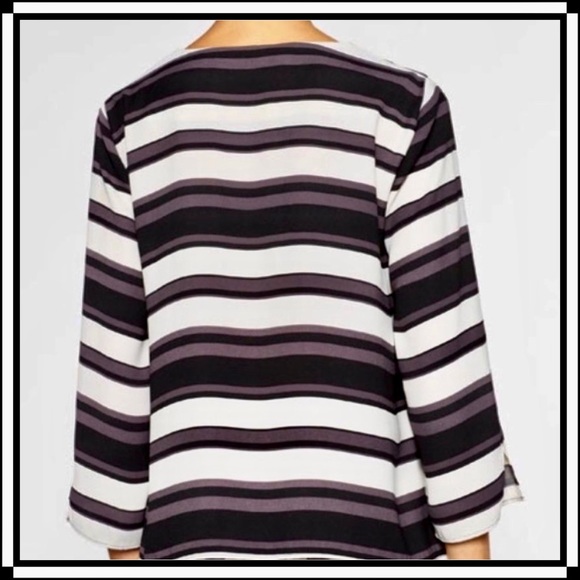 ZARA Striped Blouse (NWT) - Picture 2 of 8